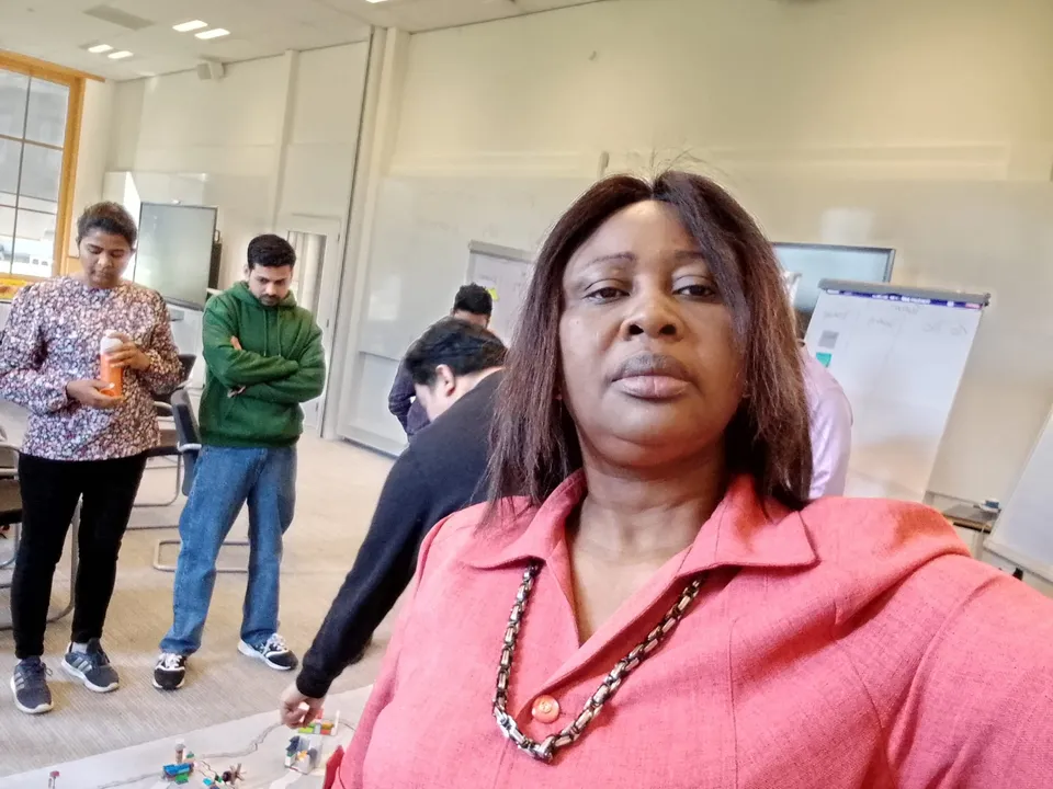 Josephine Asemota with workshop participants