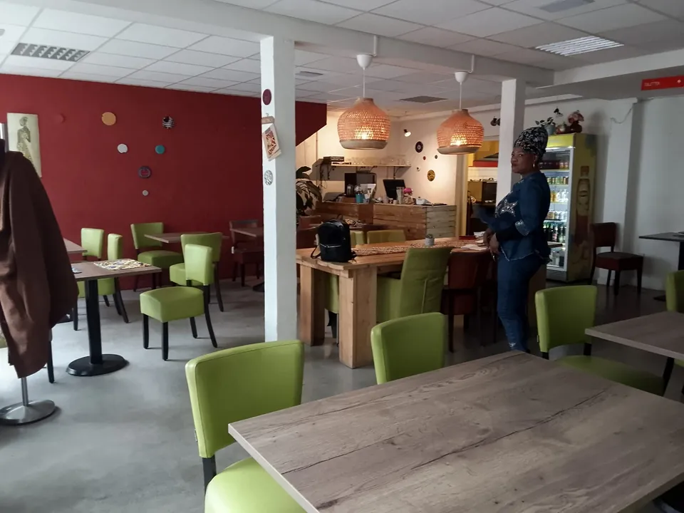 The dining room of Yummie Africana restaurant in Wageningen