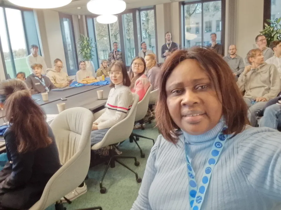 Josephine with participants of the SDG Challenge presentation